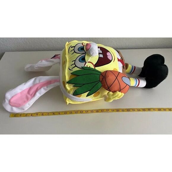 Spongebob Squarepants Easter Bunny Greeter Nickelodeon Plush Large 29” NWT - Picture 10 of 12